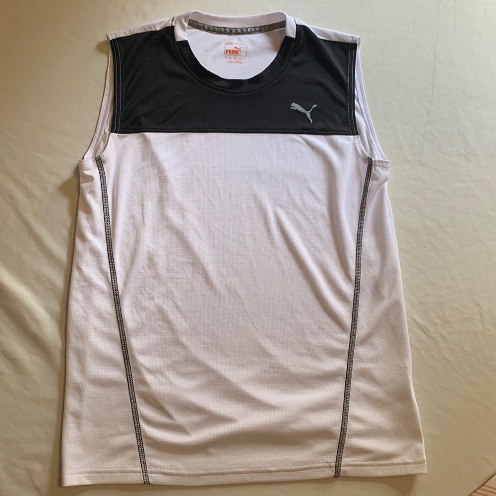 White Sleeveless Shirt Puma